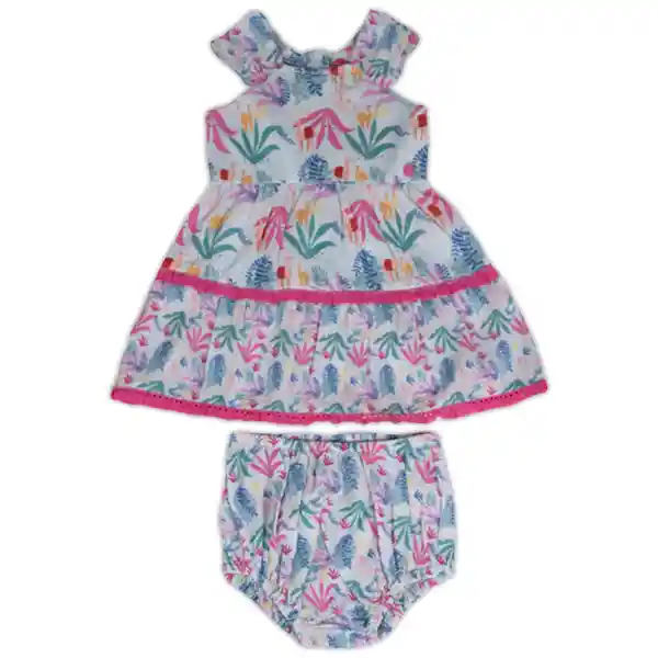 Vestido Bebe Niña Celeste Pillin 3 M