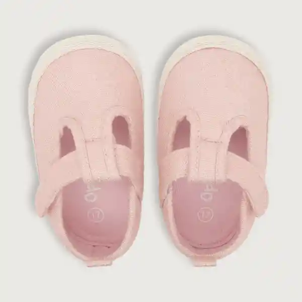 Zapatos Reina Canvas de Bebé Niña Rosado Talla 14 Opaline