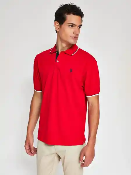 Us Polo Assn Polera Manga Corta Rojo M 9912CHR VER26