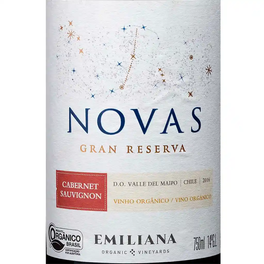 Novas Vino Cabernet Sauvignon Mer Org 750Cc