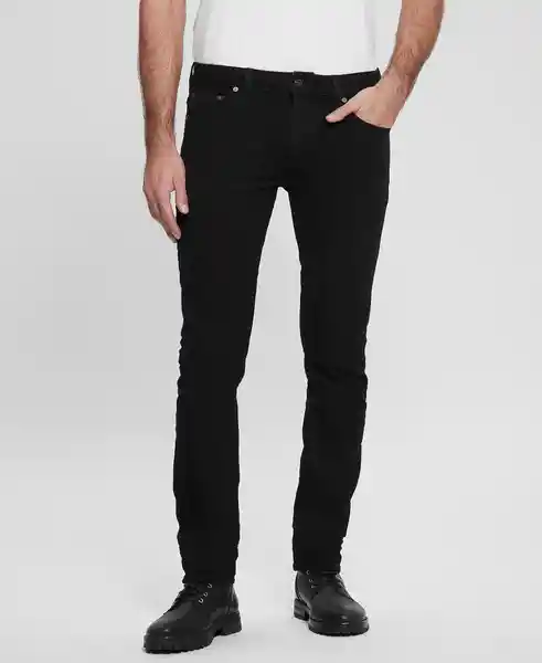 Jeans Slim Taperk Negro Talla 32 JAIL Guess