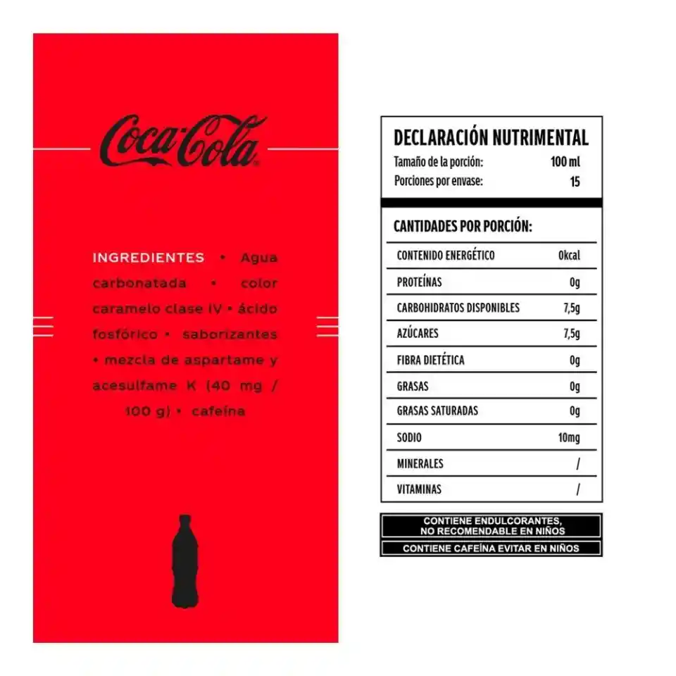 Coca-Cola  Bebida Gaseosa Sin Azúcar