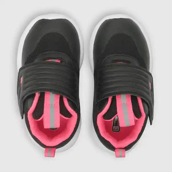 Zapatillas Deportiva de Niña Negro/Rosado Talla 22 Colloky