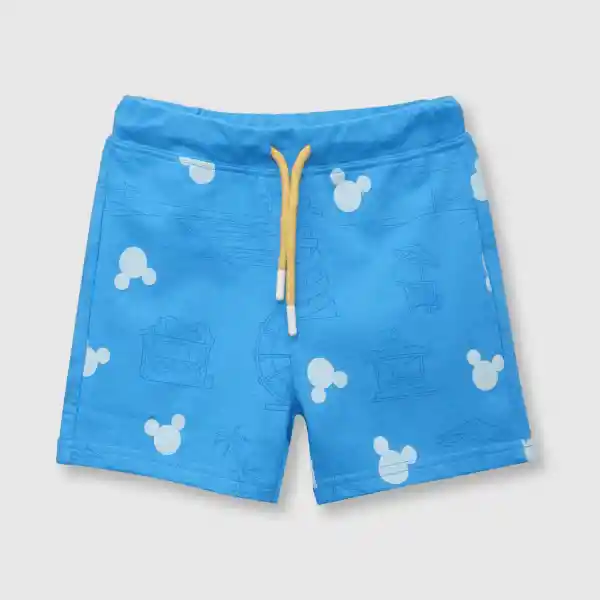 Bermuda Mickey de Bebé Niño Azulino Talla 6/9M Colloky