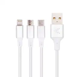 Smart & Go Cable 3 en 1 Blanco 1.2 m