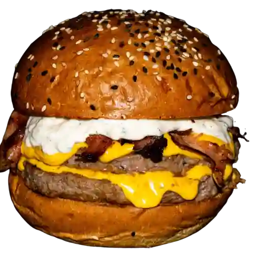 Cheese Burger Doble Carne + Papas Fritas