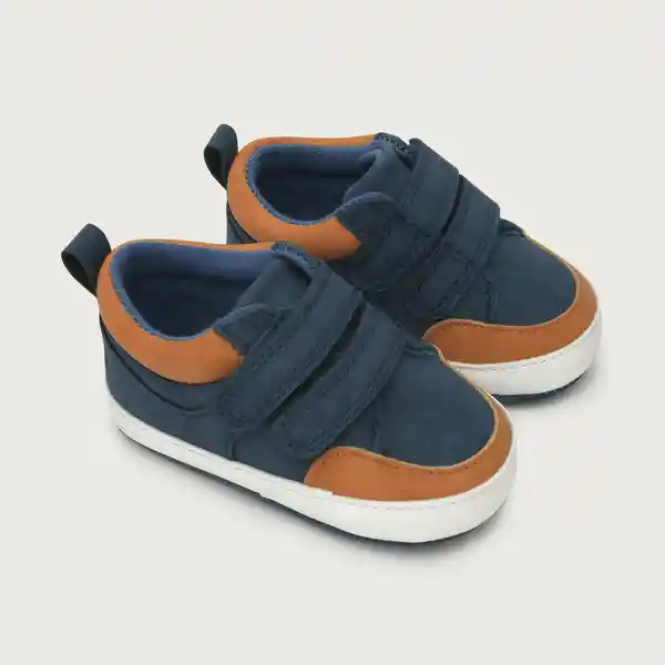 Zapatillas Urbana Doble Velcro de Niño Bebé Azul T.16 Opaline