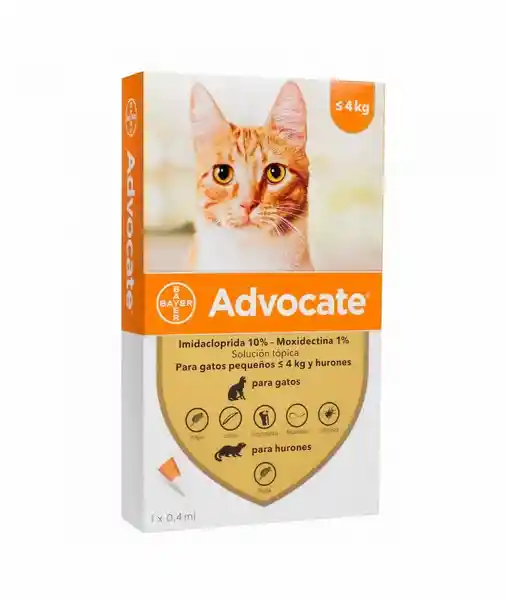 Advocate Solución Tópica Gato (10 % / 1%)