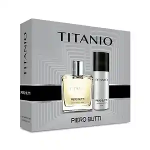 Piero Butti Set Perfume Hombre Titanio Fragancia + Desodorante