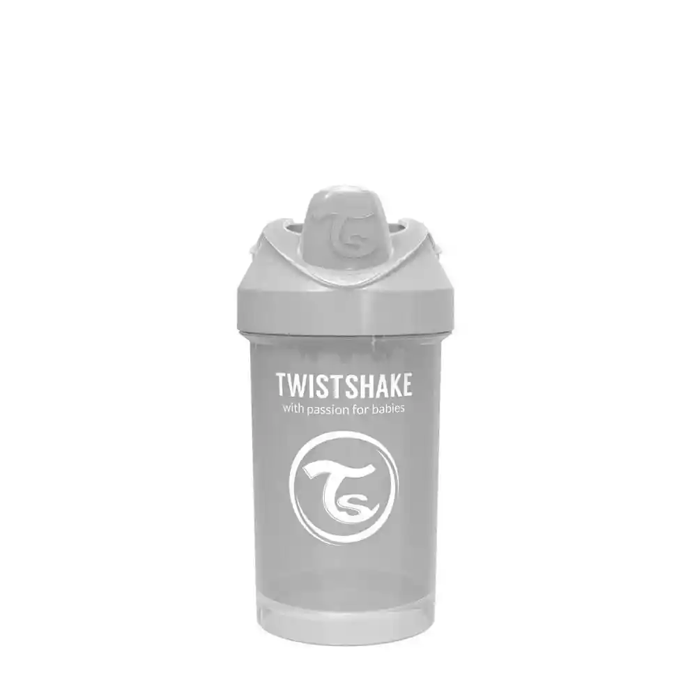 Twistshake Vaso Crawler Cup 8+M Gris Pastel Capacidad 300 mL