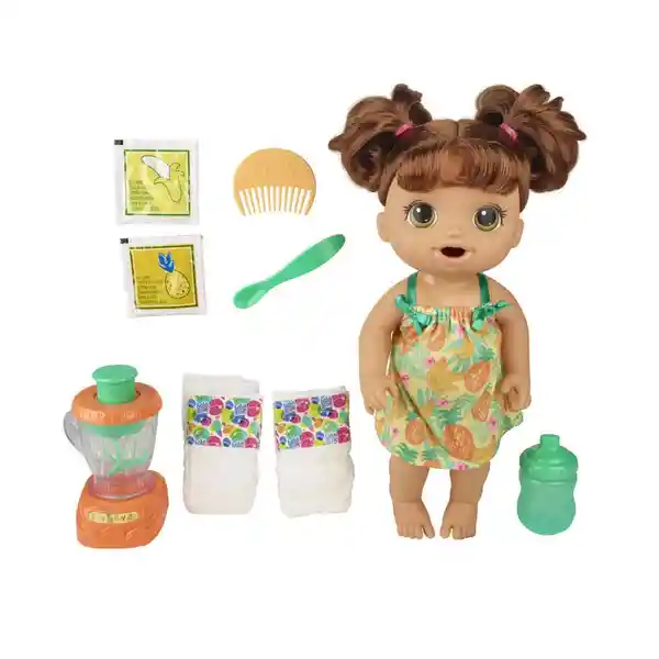 Baby Alive Muñeca Batidos Magicos Castana