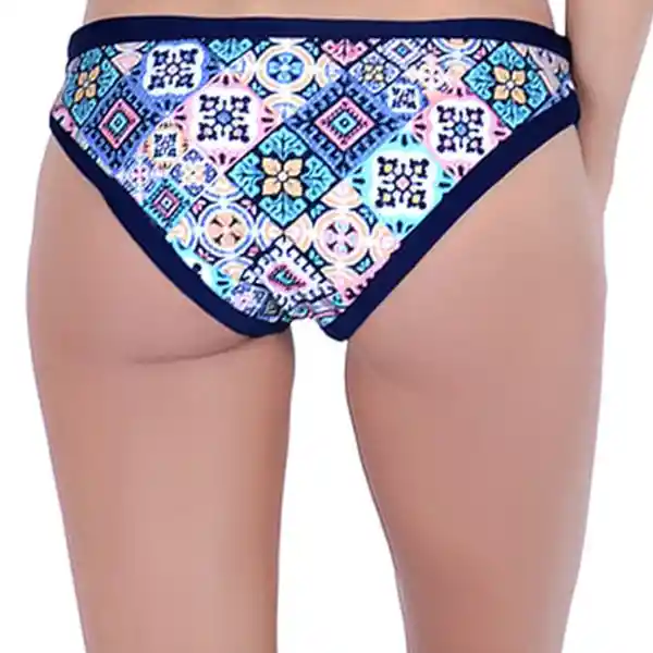 Bikini Calzón Clásico Estampado Azul Talla XL Samia