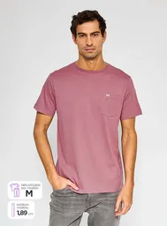 Camiseta Manga Corta Cn Bas Rgt Rosado XL Ss24