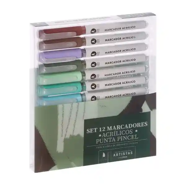 Set Marcador Acrílicos Punta Pincel Casaideas