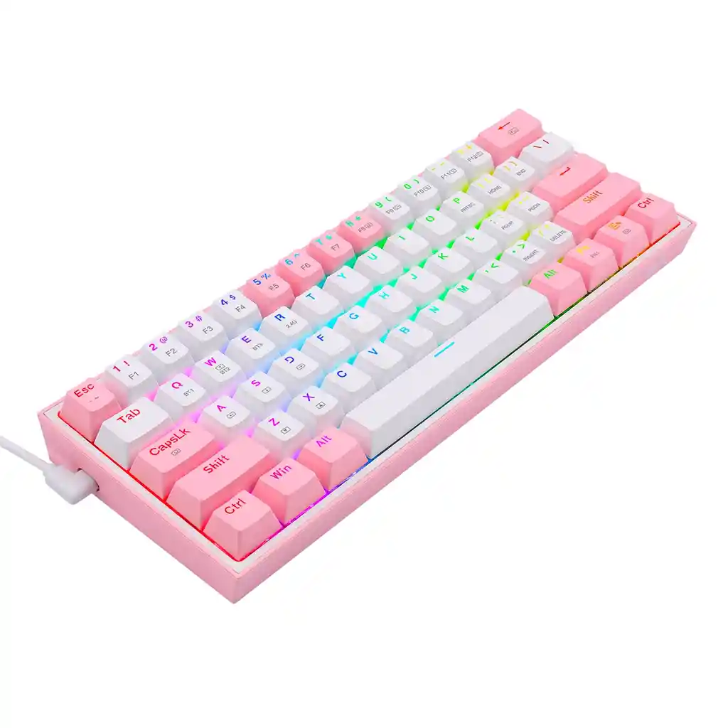 Teclado Mecanico Fizz Pro Switch Red K616 White/pink