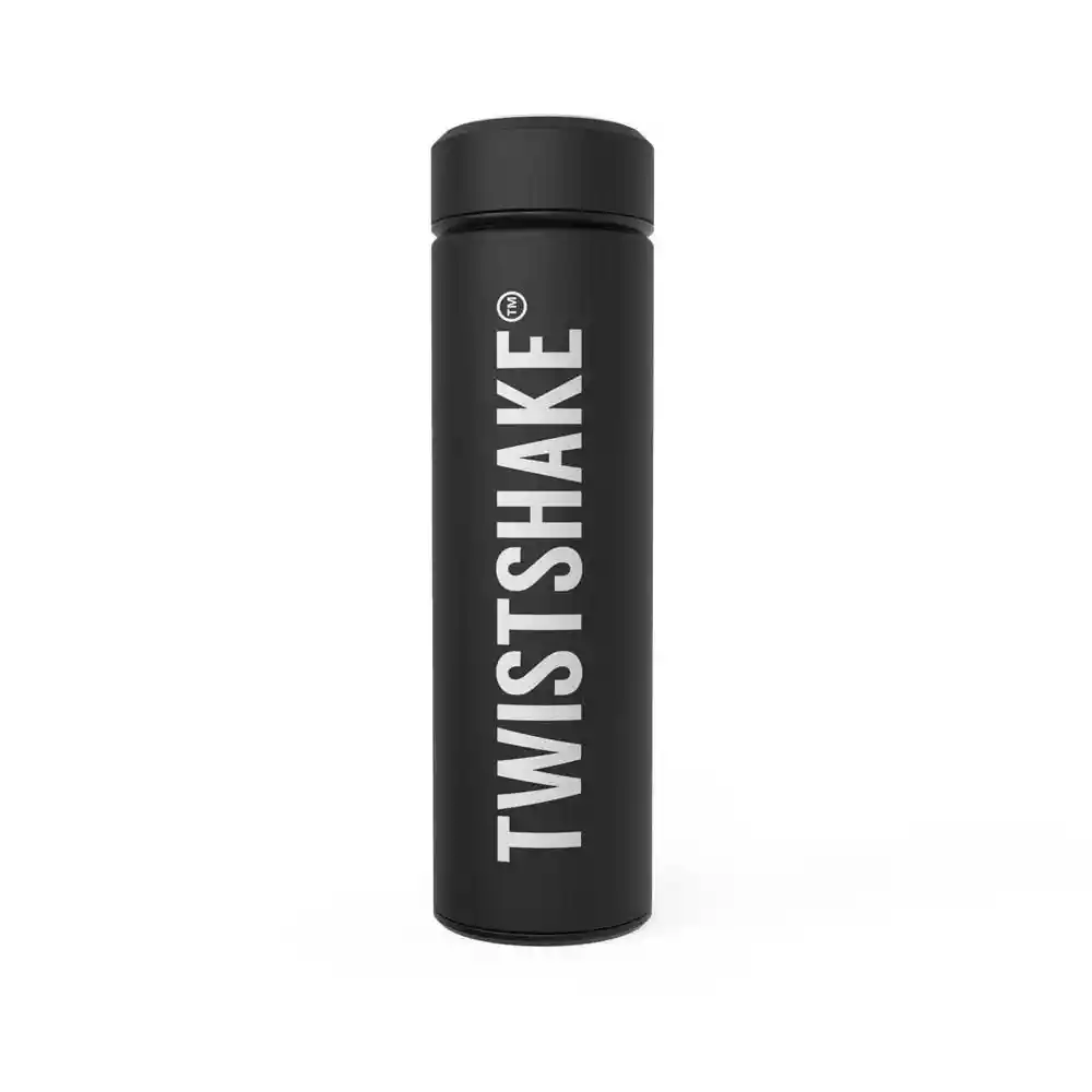 Twistshake Termo Para Agua Hot & Cold Negro Capacidad 420 mL