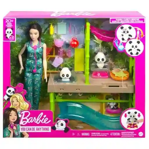 Barbie Set Muñeca Profesión Cuidadora de Panda - HKT77