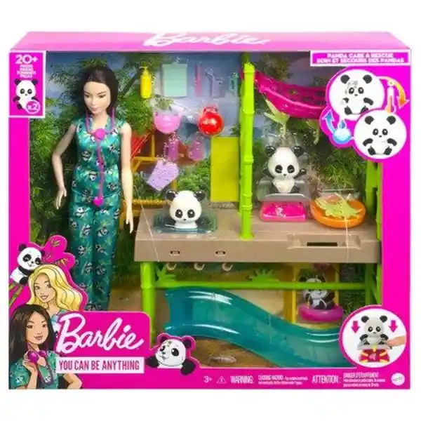 Barbie Set Muñeca Profesión Cuidadora de Panda - HKT77