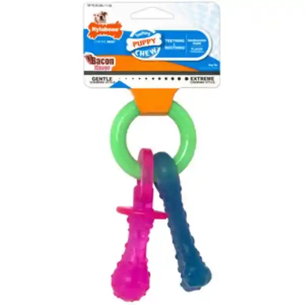 Nylabone Juguete Llavero Flexible de Dentición Cachorro