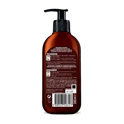 Loreal Paris-Men Expert Shampoo para Barba Rostro y Cabello Baber Expert 