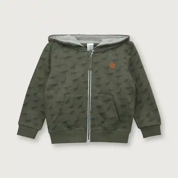 Polerón Esencial Dino de Niño Verde Militar Talla 9M Opaline