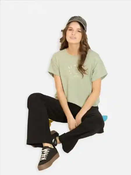 Maui Polera Manga Corta Verde L 5P590WV