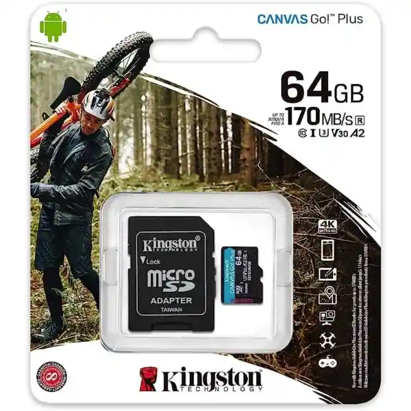 Kingston Tarjeta de Memoria Micro-Sd Canvas go 64Gb