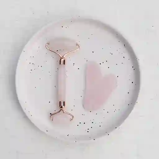 Austral Organics Set Facial Roller + Guasha Cuarzo Rosa