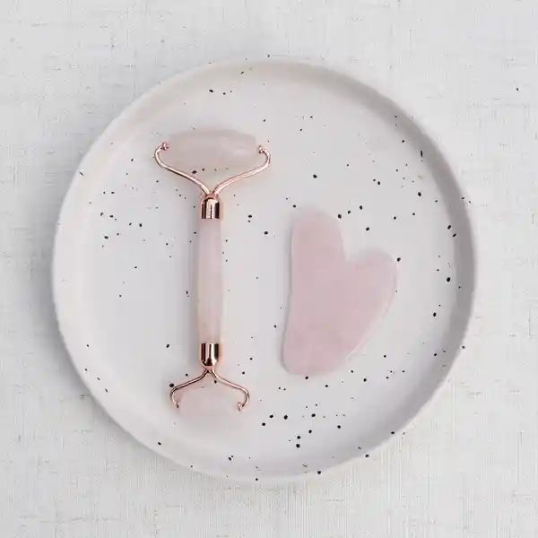 Austral Organics Set Facial Roller + Guasha Cuarzo Rosa