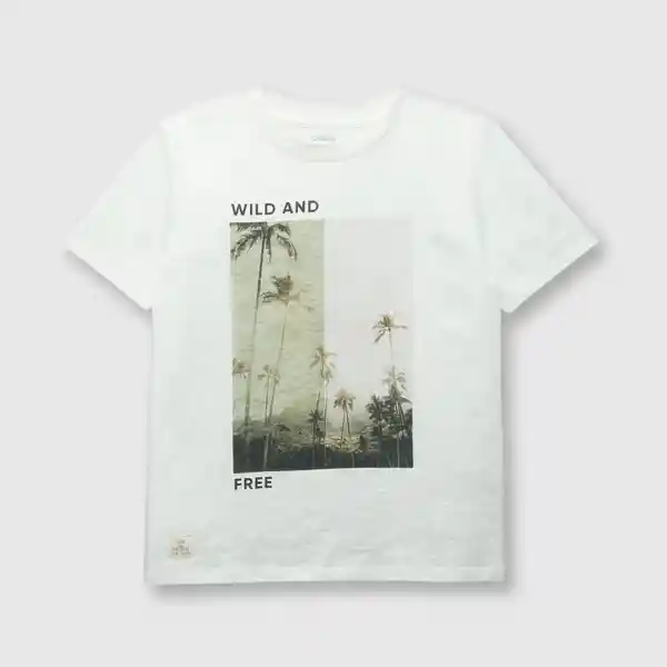 Polera Foto de Niño Off White Talla 10A Colloky