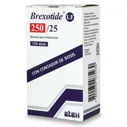 Brexotide Lf 250/25 Salmeterol 25 mcg/DS Inhalador 120 Dosis