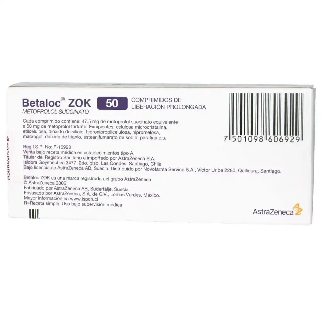 Betaloc ZOK 50 mg Comprimidos De Liberacion Prolongada