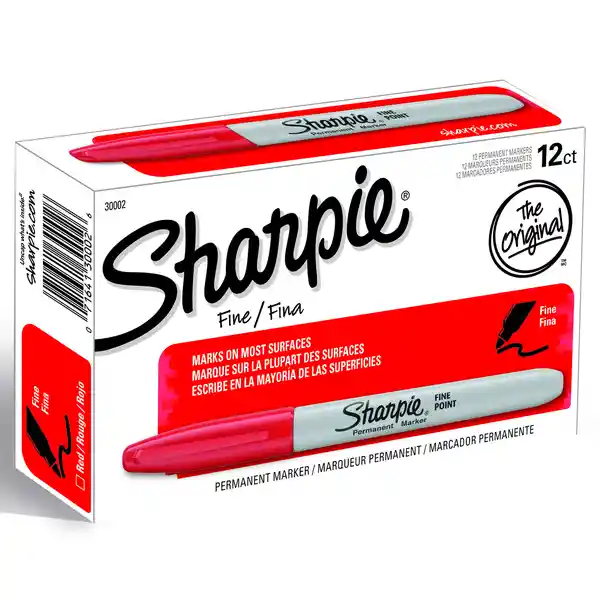 Sharpie Plumón Permanente Punta Fina Rojo (530735)