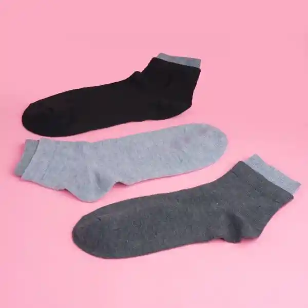 Calcetines Para Hombre Gris Miniso