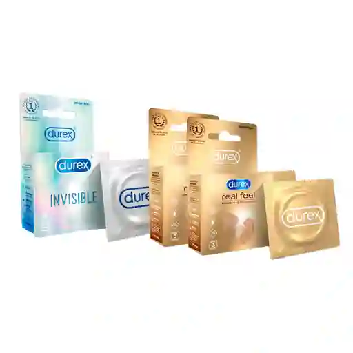 Combo Durex Preservativos - Condones Invisible + Durex