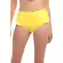 Bikini Calzón Con Vuelos Amarillo Talla L Samia