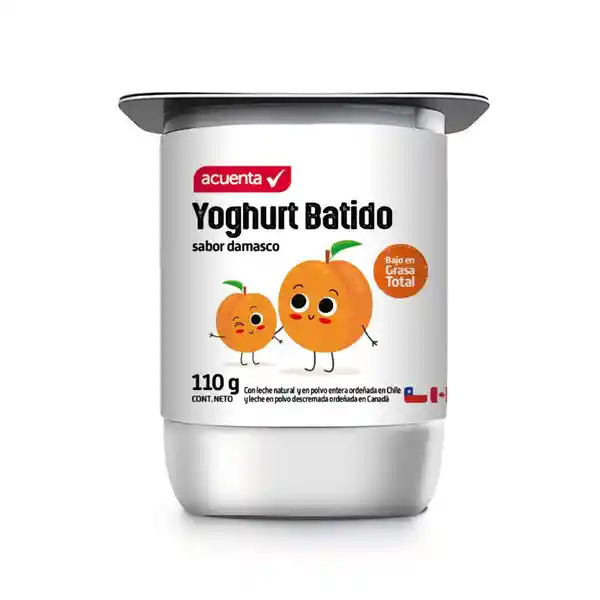 Yoghurt Batido Sabor Damasco Acuenta