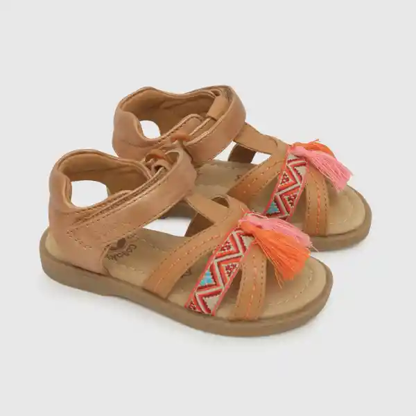 Sandálias de Niña Étnica Camel Talla 27 Colloky