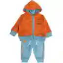 Conjunto Buzo Bebé Niño Naranja Talla 9 M