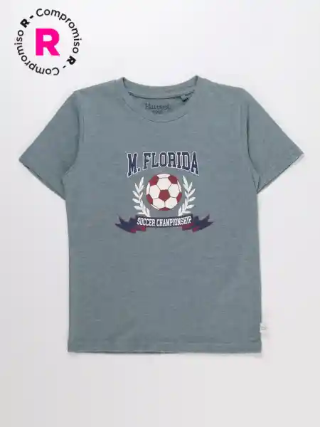 Harvest Polera Manga Corta Melaprint Verde 4 V26