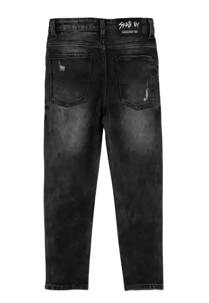 Jean Junior Straight Liberty 344 Niño Negro Talla 12 Años Ficcus