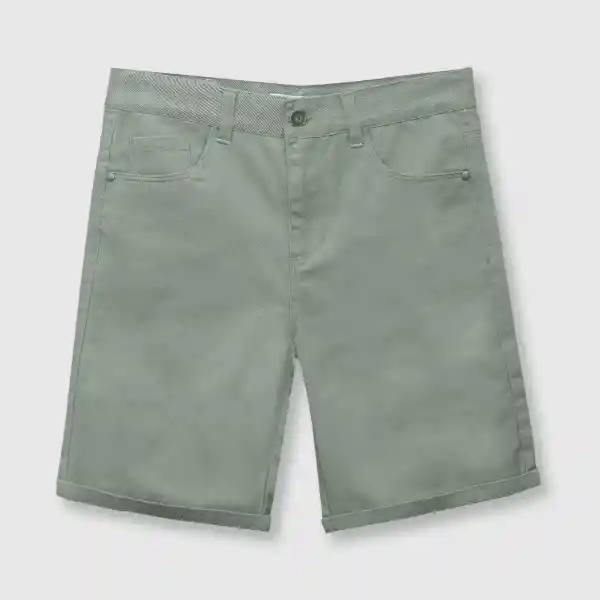 Bermuda Gabardina de Niño Oliva Talla 4A Colloky