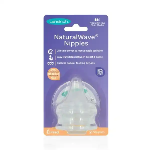 Lansinoh Chupetes Natural Wave Flujo Medio