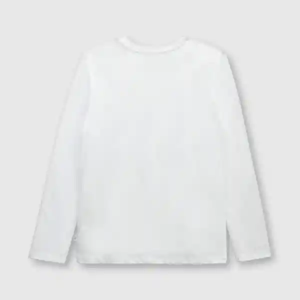 Polera Mono Skate de Niño Blanco Talla 8A Colloky