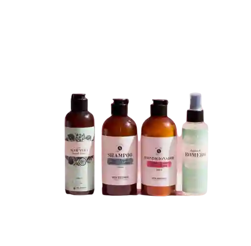 Set Anticaspa Shampoo + Acondicionador + Gel Rosa Bergamota