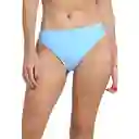 Bikini Clásico Cosados Drapeados Celeste Talla M Samia