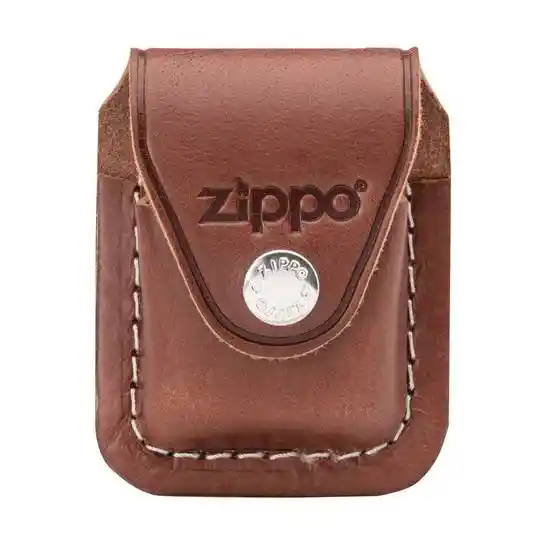 Zippo Estuche Funda Cuero Brown Lighter Pouch-Clip Marrón