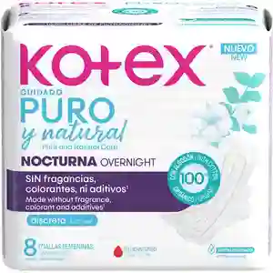 Kotex Toalla Higiénica Nocturna Ultra Delgada Puro y Natural