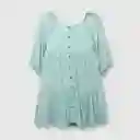 Vestido Amplio de Niña Aqua Talla 12A Colloky