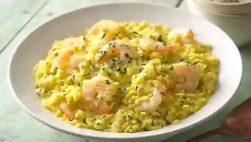 Risotto de Azafrán con Camarones